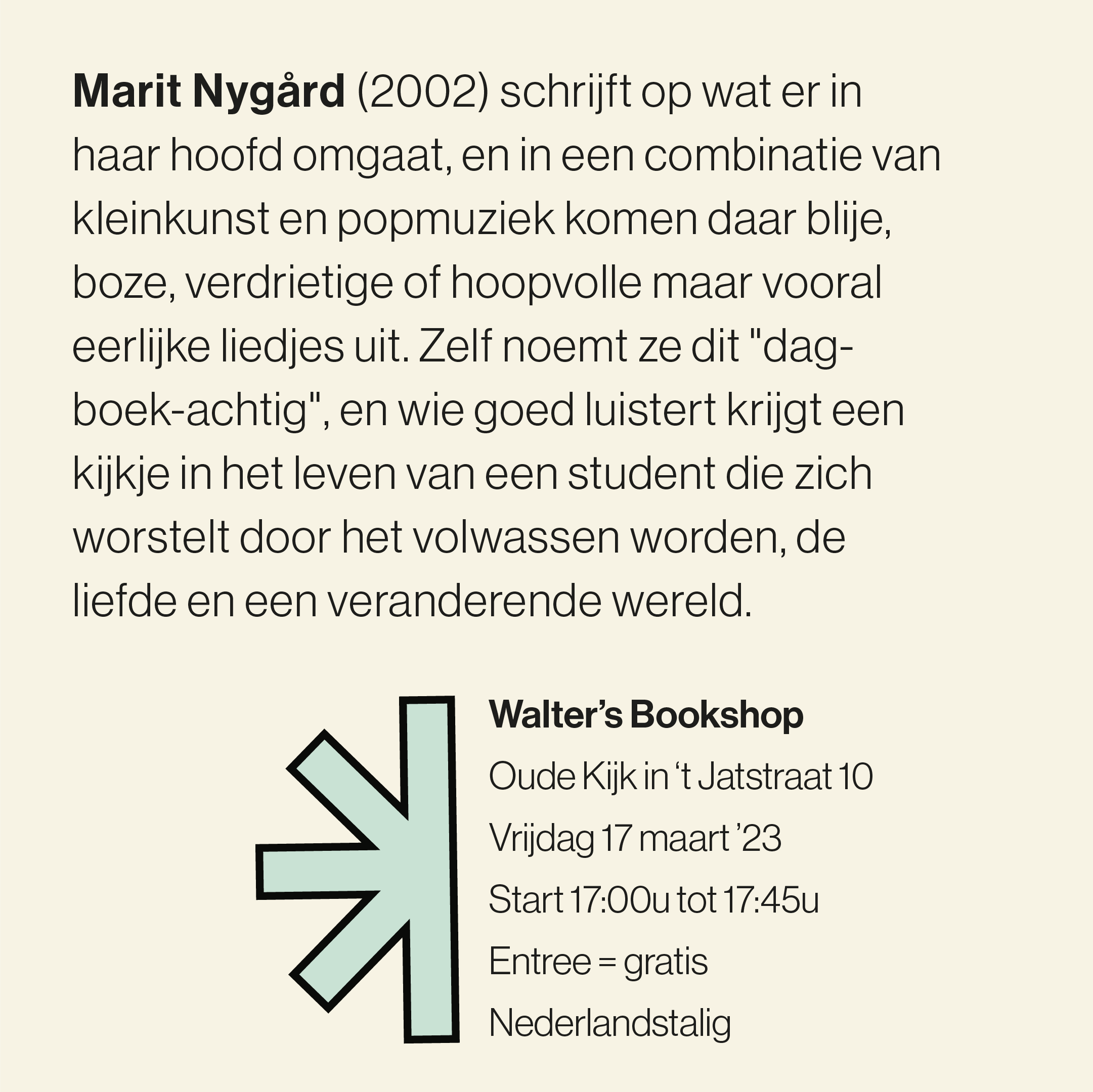 Walter's Bookshop Boekhandel Groningen Boekwinkel Bookstore Marit Nygard